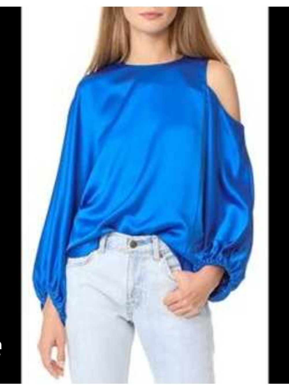 Tibi satin shoulder cut out top Sz XS (fits larger)